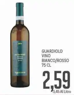 Supermercati Piccolo Guardiolo vino bianco/rosso offerta