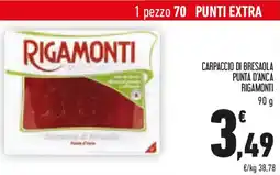 Conad Carpaccio di bresaola punta d'anca RIGAMONTI offerta