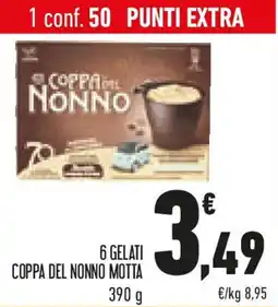 Conad 6 gelati coppa del nonno motta offerta