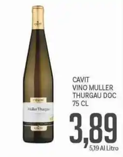Supermercati Piccolo Cavit vino muller thurgau doc offerta