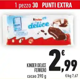 Conad Kinder delice ferrero cacao offerta