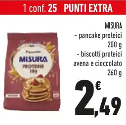 Conad MISURA pancake proteici offerta