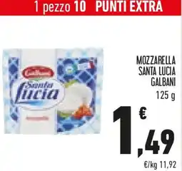 Conad Mozzarella santa lucia GALBANI offerta