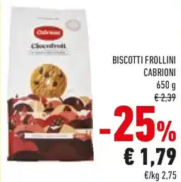 Conad Biscotti frollini CABRIONI offerta