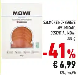 Conad Salmone norvegese affumicato essential MOWI offerta