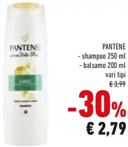 Conad PANTENE shampoo e balsamo offerta