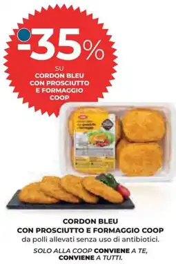 Ipercoop Cordon bleu con prosciutto e formaggio COOP offerta