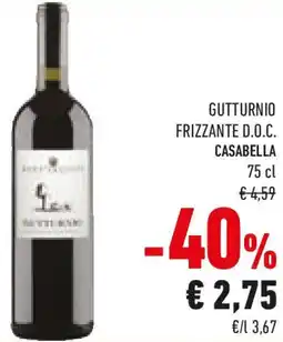 Conad Gutturnio frizzante d.o.c. CASABELLA offerta