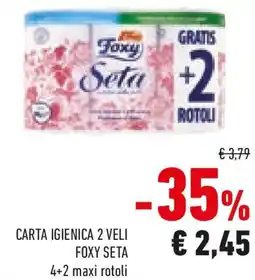 Conad Carta igienica 2 veli foxy seta offerta