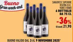 Conad Sangiovese superiore riserva d.o.c. vigneti romio offerta