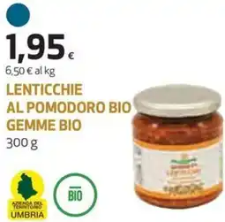 Ipercoop Lenticchie al pomodoro bio gemme bio offerta