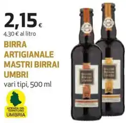 Ipercoop Birra artigianale mastri birrai umbri offerta