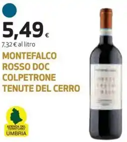 Ipercoop Montefalco rosso doc colpetrone tenute del cerro offerta
