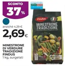 Ipercoop Minestrone di verdure tradizione FINDUS offerta