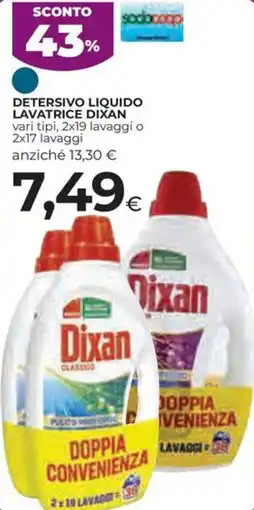 Ipercoop Detersivo liquido lavatrice DIXAN offerta