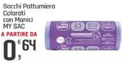 Supermercati Dok Sacchi Pattumiera Colorati con Manici MY SAC offerta