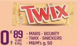 Supermercati Dok Mars, bounty, twix, snickers e m&m's offerta