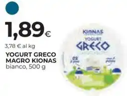 Ipercoop Yogurt greco magro KIONAS offerta