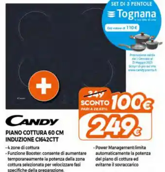 Expert Candy Piano Cottura 60cm Induzione C1642CTT offerta