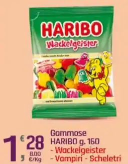 Supermercati Dok Gommose Haribo Wackelgeister, Vampiri e Scheletri offerta