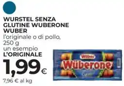 Ipercoop Wurstel senza glutine wuberone WUBER offerta