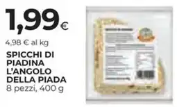Ipercoop Spicchi di piadina L'ANGOLO DELLA PIADA offerta