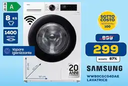 Euronics SAMSUNG WW80CGC04DAE LAVATRICE offerta