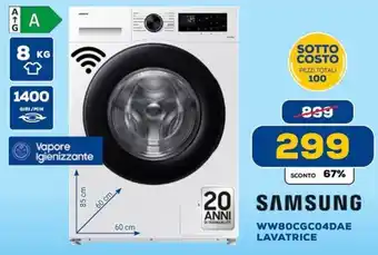SAMSUNG WW80CGC04DAE LAVATRICE