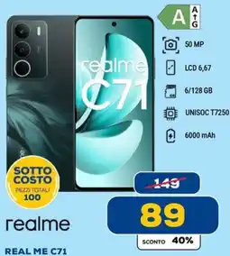 Euronics REAL ME C71 offerta
