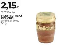 Ipercoop Filetti di alici DELICIUS offerta