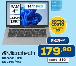 Euronics Microtech EBOOK LITE EBL14D/W1 offerta