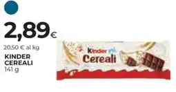 Ipercoop Kinder cereali offerta