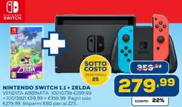 Euronics NINTENDO SWITCH 1.1 + ZELDA offerta
