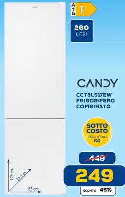 Euronics CANDY CCT3L517EW FRIGORIFERO COMBINATO offerta