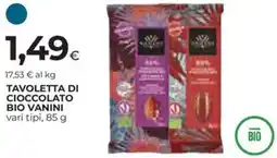 Ipercoop Tavoletta di cioccolato bio VANINI offerta