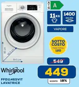 Euronics Whirlpool FFD1146SVIT LAVATRICE offerta