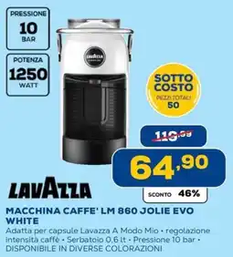Euronics LAVAZZA MACCHINA CAFFE' LM 860 JOLIE EVO WHITE offerta