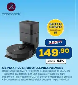 Euronics roborock Q5 MAX PLUS ROBOT ASPIRAPOLVERE offerta
