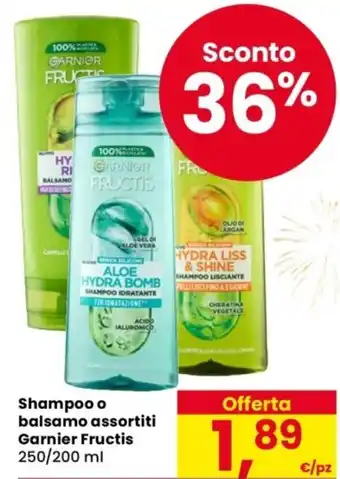 Shampoo o balsamo Garnier Fructis
