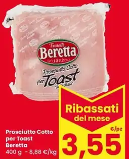 Despar Prosciutto Cotto per Toast Beretta offerta