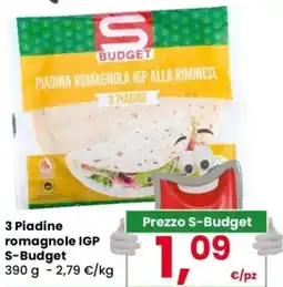 Despar 3 Piadine romagnole IGP S-Budget offerta