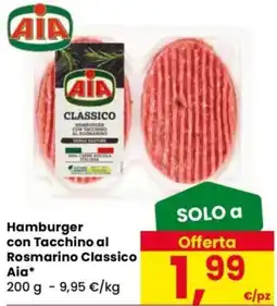 Despar Hamburger con Tacchino al Rosmarino Classico Aia offerta