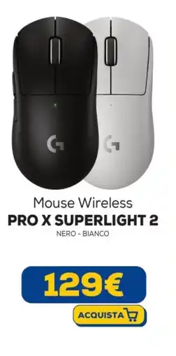 Euronics Mouse Wireless PRO X SUPERLIGHT 2 offerta