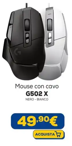 Euronics Mouse con cavo G502 X offerta