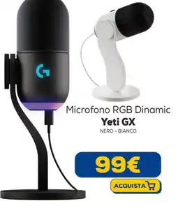 Euronics Microfono RGB Dinamic Yeti GX offerta