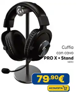 Euronics Cuffia con cavo PRO X+Stand offerta