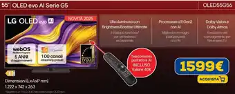 LG 55" OLED evo Al Serie G5 OLED55G56