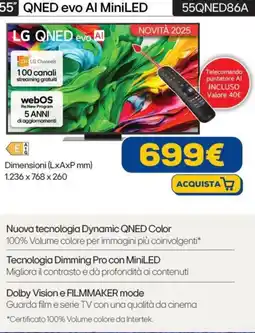 Euronics LG 55" QNED evo Al MiniLED 55QNED86A offerta