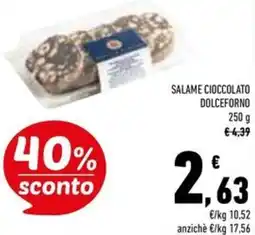 Conad Superstore Salame cioccolato dolceforno offerta