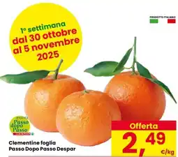 Despar Clementine foglia Passo Dopo Passo Despar offerta